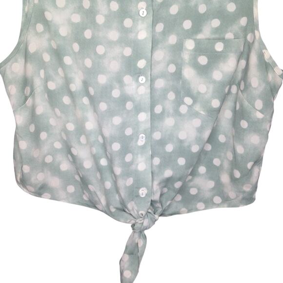 Forever 21 Polka Dot Crop Tank Top Size Large - Picture 6 of 6